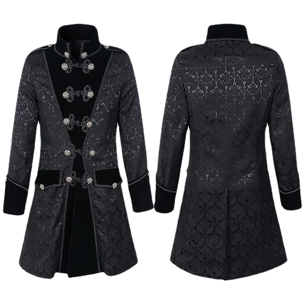 Vintage European Medieval Costume Men Court Steampunk Gothic Victorian Jacket Halloween Carnival stage Performance costume
Vintage European Medieval Costume Men Court Steampunk Gothic Victorian Jacket Halloween Carnival stage Performance costume