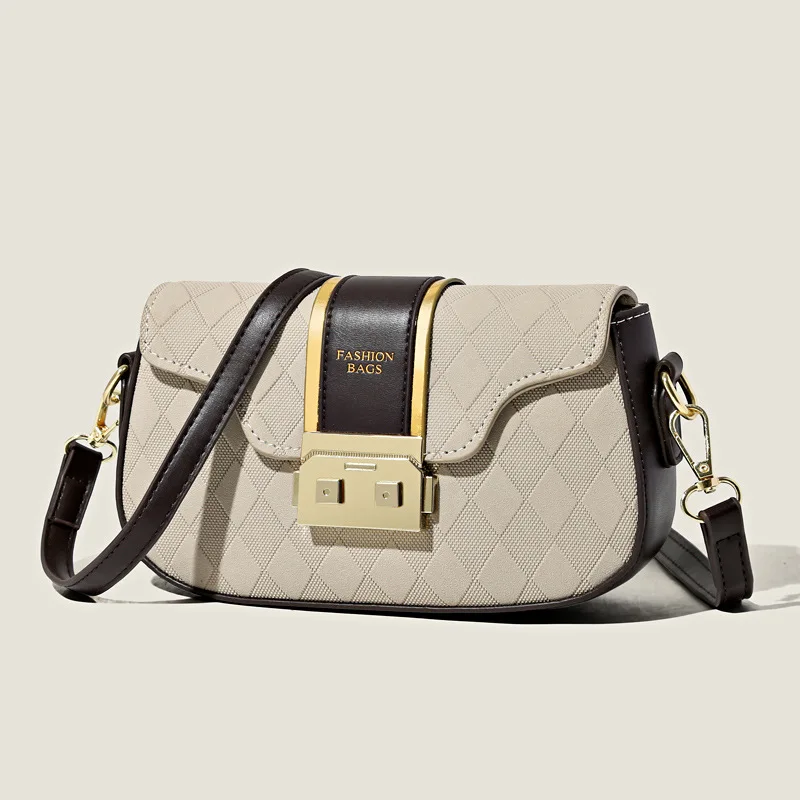 Women's Quilted Saddle Bag - Korean Style Minimalist Crossbody Bag, Trendy Chain Handle Small Bag for Phone & Shopping
Women's Quilted Saddle Bag - Korean Style Minimalist Crossbody Bag, Trendy Chain Handle Small Bag for Phone & Shopping