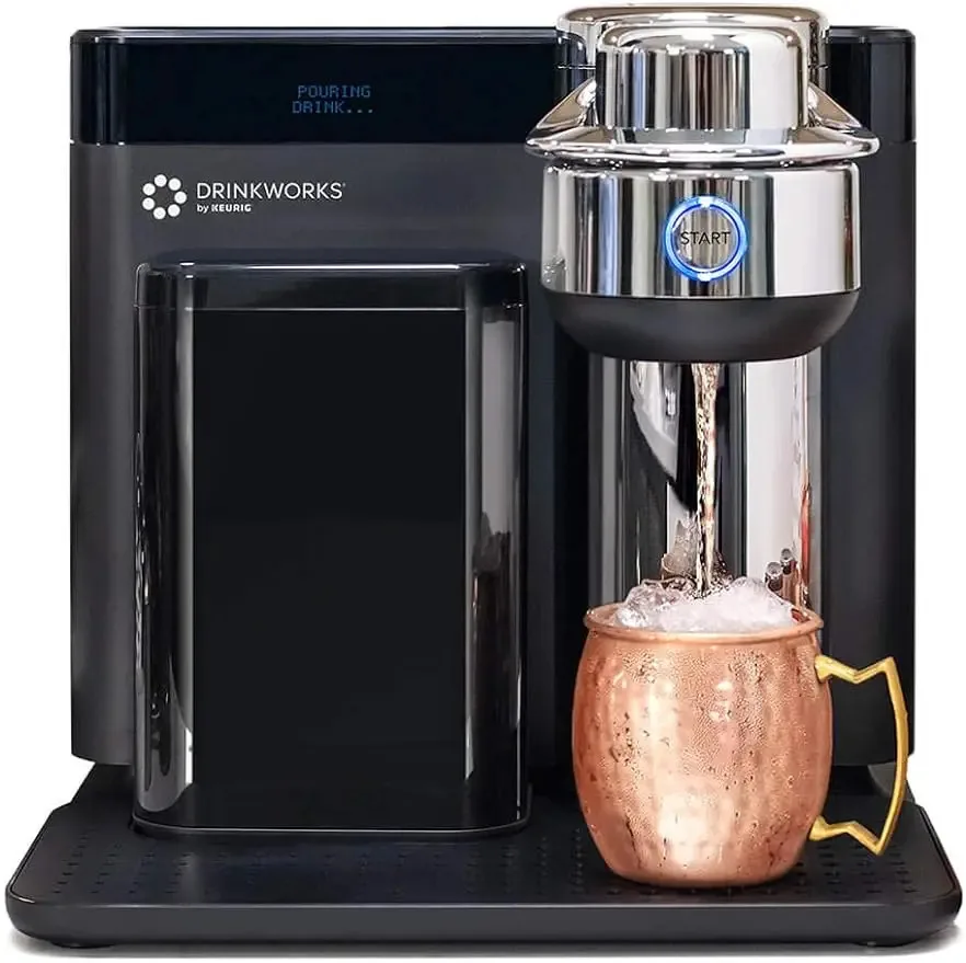 Производитель Drinkworks Home Bar Pro от Keurig, односервисная, на основе капсул, Премиум аппарат для приготовления мгновенных коктейлей (от производителя)
Производитель Drinkworks Home Bar Pro от Keurig, односервисная, на основе капсул, Премиум аппарат для приготовления мгновенных коктейлей (от производителя)