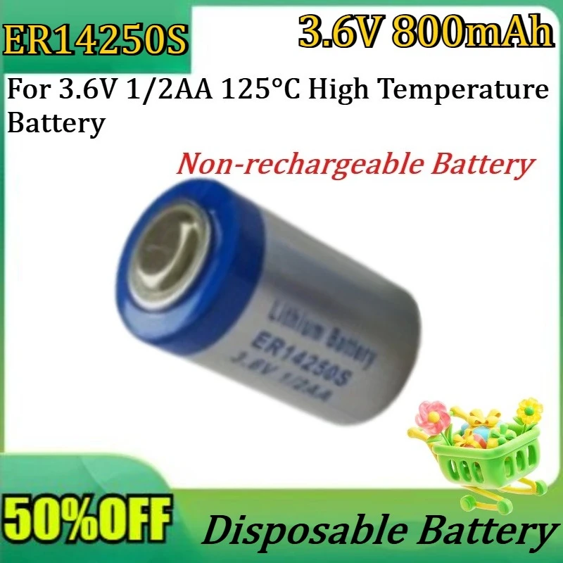 New 1PCS ER14250S 3.6V 800mAh High Quality Battery for 3.6V 1/2AA 125°C High Temperature Battery
New 1PCS ER14250S 3.6V 800mAh High Quality Battery for 3.6V 1/2AA 125°C High Temperature Battery