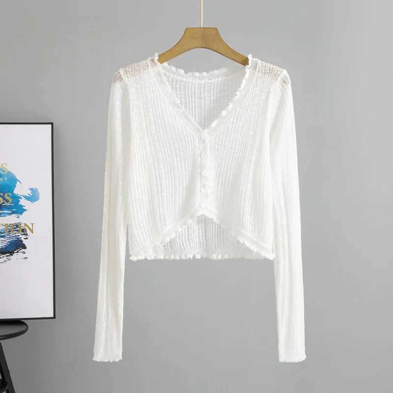 Fashionable and Simple Temperament Solid Color V-neck Long Sleeve Knitted Cardigan
Fashionable and Simple Temperament Solid Color V-neck Long Sleeve Knitted Cardigan