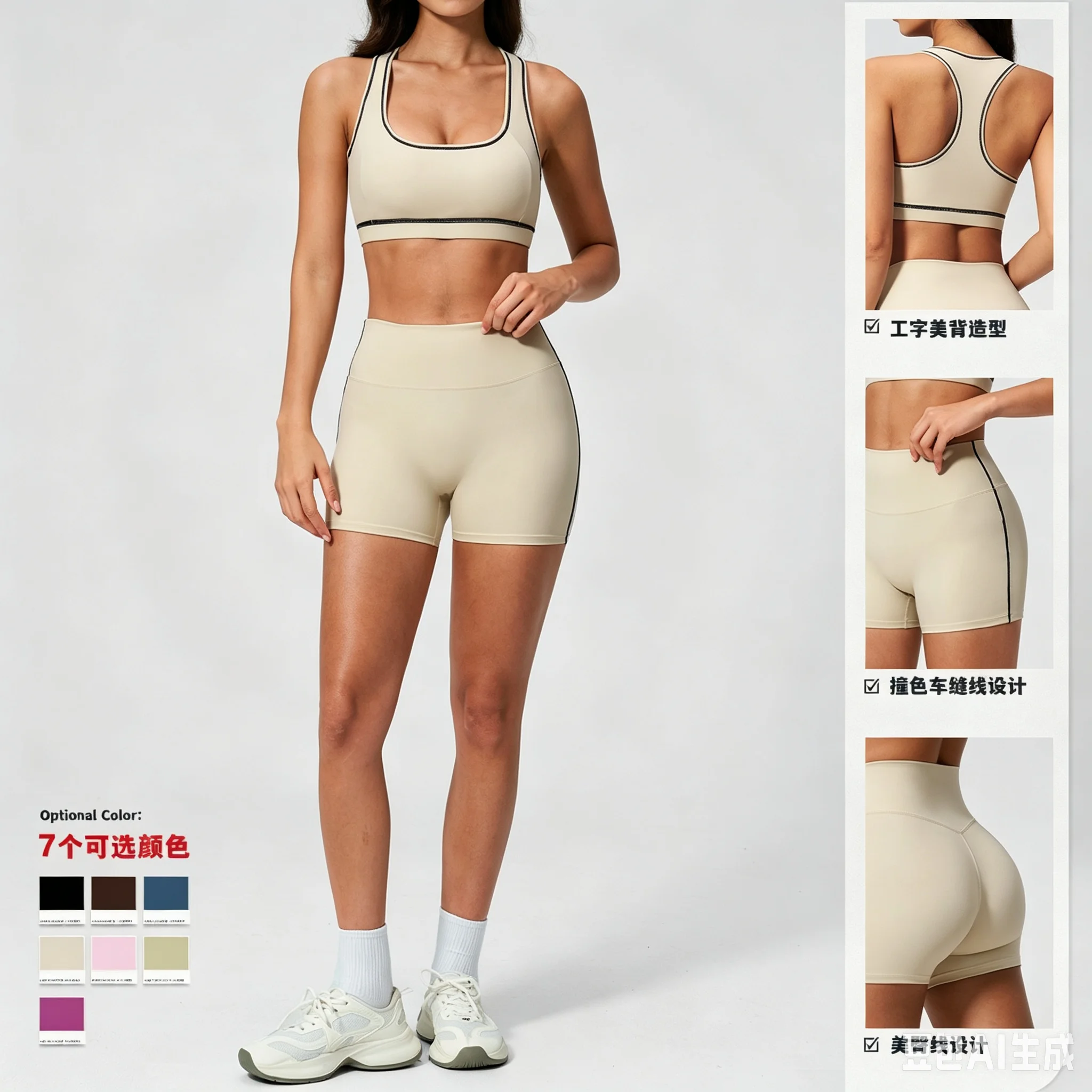 Women's 2 Piece Yoga Set Summer Sportswear Gym Outfit Sports Bra with Shorts Fitness Activewear Tracksuit
Women's 2 Piece Yoga Set Summer Sportswear Gym Outfit Sports Bra with Shorts Fitness Activewear Tracksuit