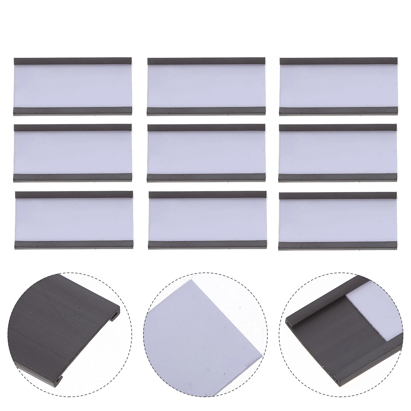 50 Pcs Magnetic Label Cards Holder Labels for Storage Bins Warehouse Clip Sticker Black Price Office 
50 Pcs Magnetic Label Cards Holder Labels for Storage Bins Warehouse Clip Sticker Black Price Office