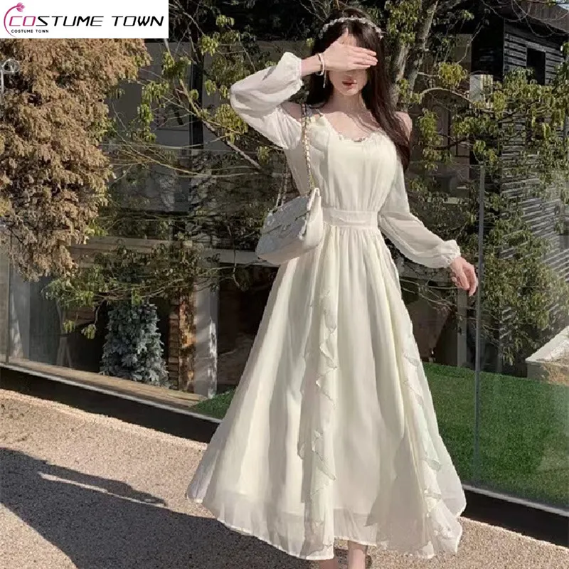 2025 Spring and Summer New Fashionable Long Sleeve Shoulder Leakage Slimming Ruffle Chiffon Skirt
2025 Spring and Summer New Fashionable Long Sleeve Shoulder Leakage Slimming Ruffle Chiffon Skirt