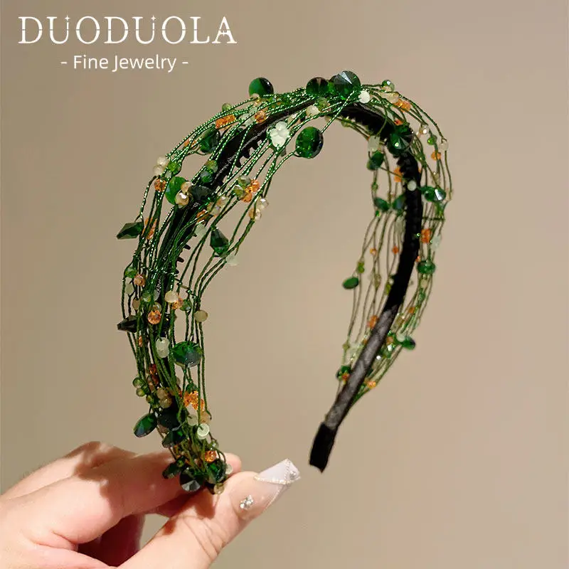 Beaded Crystal Headband for Women Boho Minimalist Hair Accessories Handmade Rhinestone Headwrap Light Luxury Vintage Style
Beaded Crystal Headband for Women Boho Minimalist Hair Accessories Handmade Rhinestone Headwrap Light Luxury Vintage Style