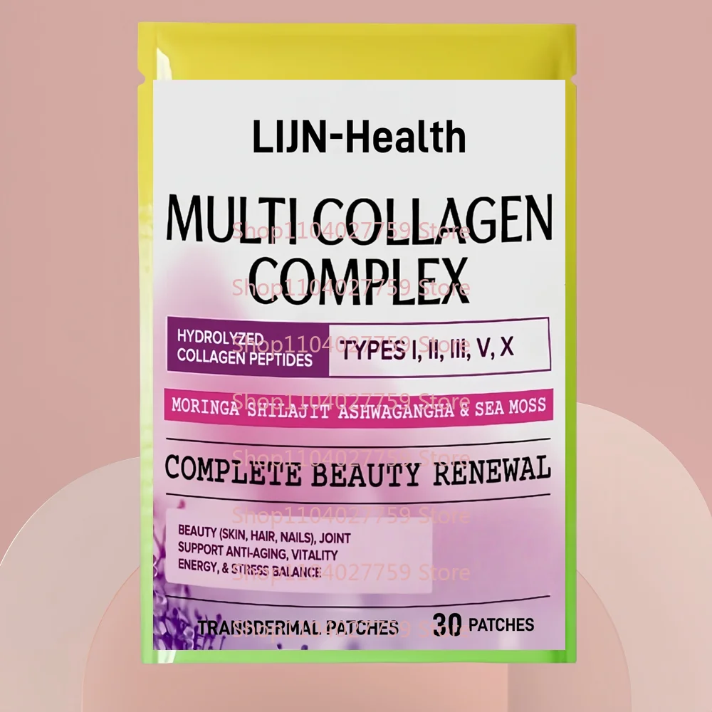 30 Patches Hydrolyzed Collagen Peptides Transdermal Patches for Women & Men for Hair, Skin, Nail & Joint Support
30 Patches Hydrolyzed Collagen Peptides Transdermal Patches for Women & Men for Hair, Skin, Nail & Joint Support