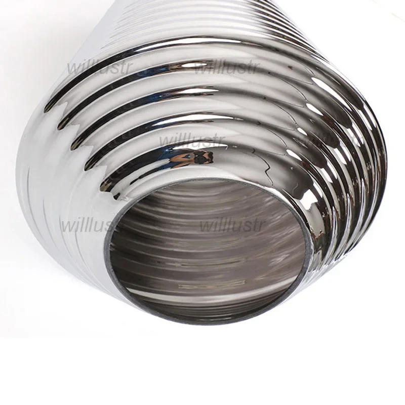 Chrome Glass Pendant Lamp Wavy Shade Suspension Light Hotel Restaurant Cafe Bar Bedside Hanging Ceiling Chandelier
Chrome Glass Pendant Lamp Wavy Shade Suspension Light Hotel Restaurant Cafe Bar Bedside Hanging Ceiling Chandelier