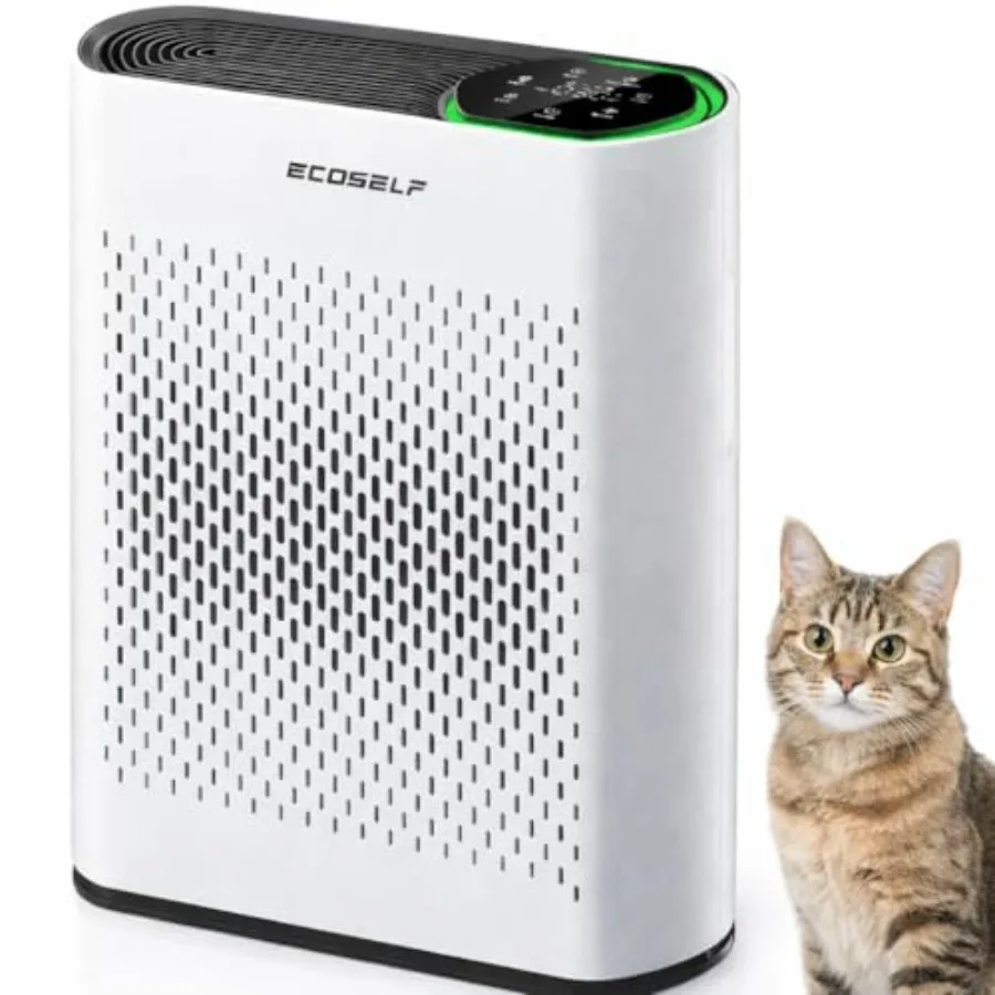 Air Purifier for Home Large Room up to 1400 Ft, White ECOSELF Model with Air Quality Monitor, Ultra-Quiet 20dB Sleep Mode, Idea
Air Purifier for Home Large Room up to 1400 Ft, White ECOSELF Model with Air Quality Monitor, Ultra-Quiet 20dB Sleep Mode, Idea