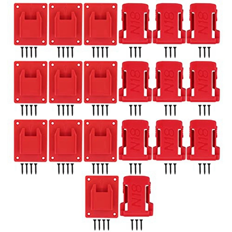 20Pcs Battery Holders Mount Hanger Tool For M18 18V Battery Drill Wall Mount Storage Shelf Rack Cover Protector Dock
20Pcs Battery Holders Mount Hanger Tool For M18 18V Battery Drill Wall Mount Storage Shelf Rack Cover Protector Dock