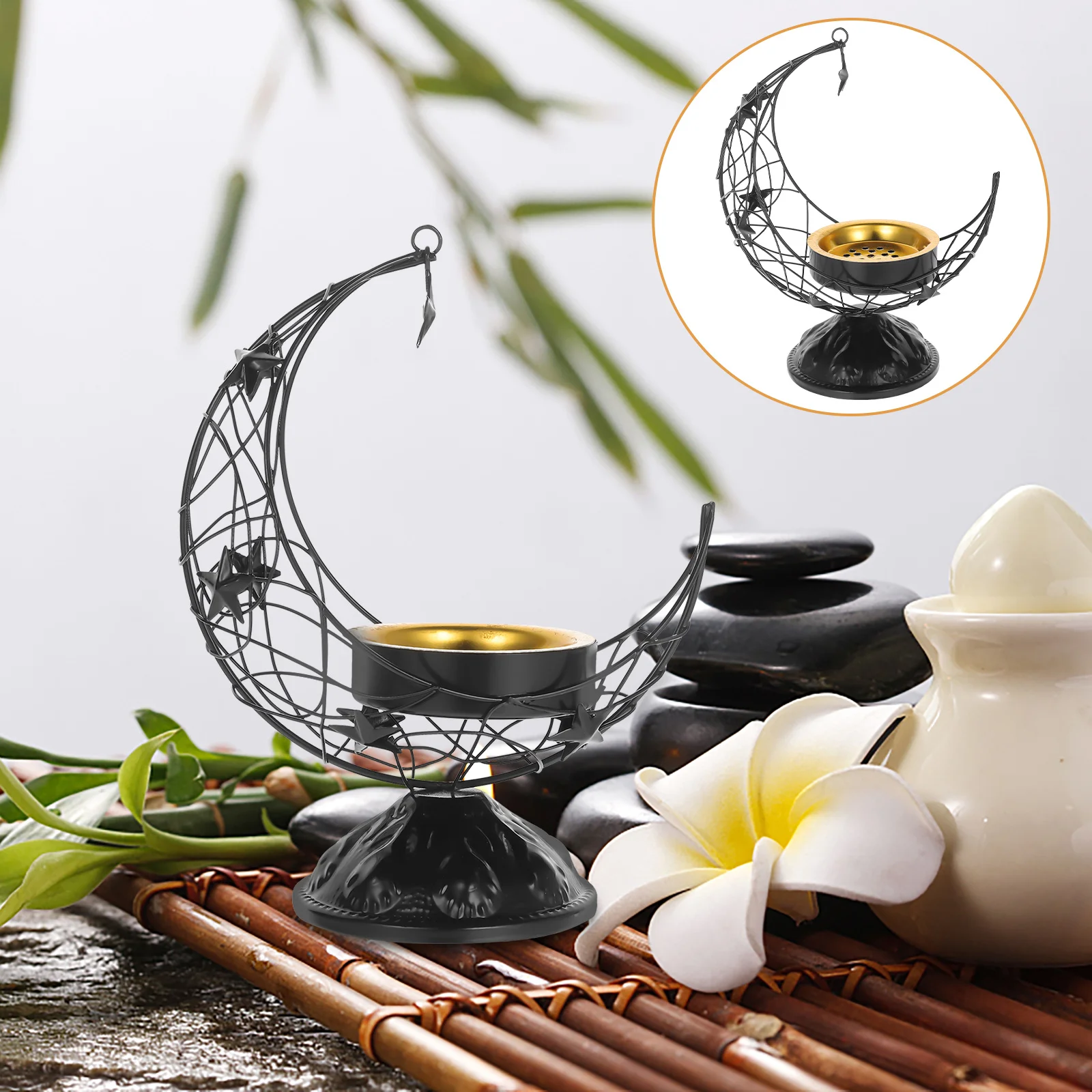 1pc Moon Shape Metal Incense Burner Desktop Censer For Cone Charcoal Aromatherapy Home Decor Yoga Meditation Ramadan Decoration
1pc Moon Shape Metal Incense Burner Desktop Censer For Cone Charcoal Aromatherapy Home Decor Yoga Meditation Ramadan Decoration