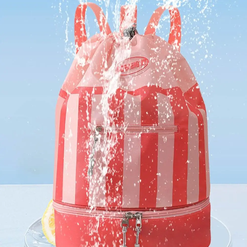 Dry/Wet Separation Children's Swimming Backpack Large Capacity Waterproof Beach Bag Striped Lightweight Toiletry Storage Bag
Dry/Wet Separation Children's Swimming Backpack Large Capacity Waterproof Beach Bag Striped Lightweight Toiletry Storage Bag