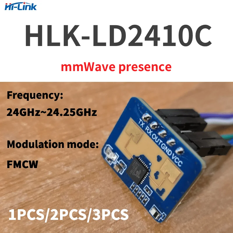 1PCS/2PCS/3PCS LD2410C Human Presence Radar Millimeter Wave Sensor Module Non Contact 24GHz ISM Band Serial Port IO Level Output
1PCS/2PCS/3PCS LD2410C Human Presence Radar Millimeter Wave Sensor Module Non Contact 24GHz ISM Band Serial Port IO Level Output