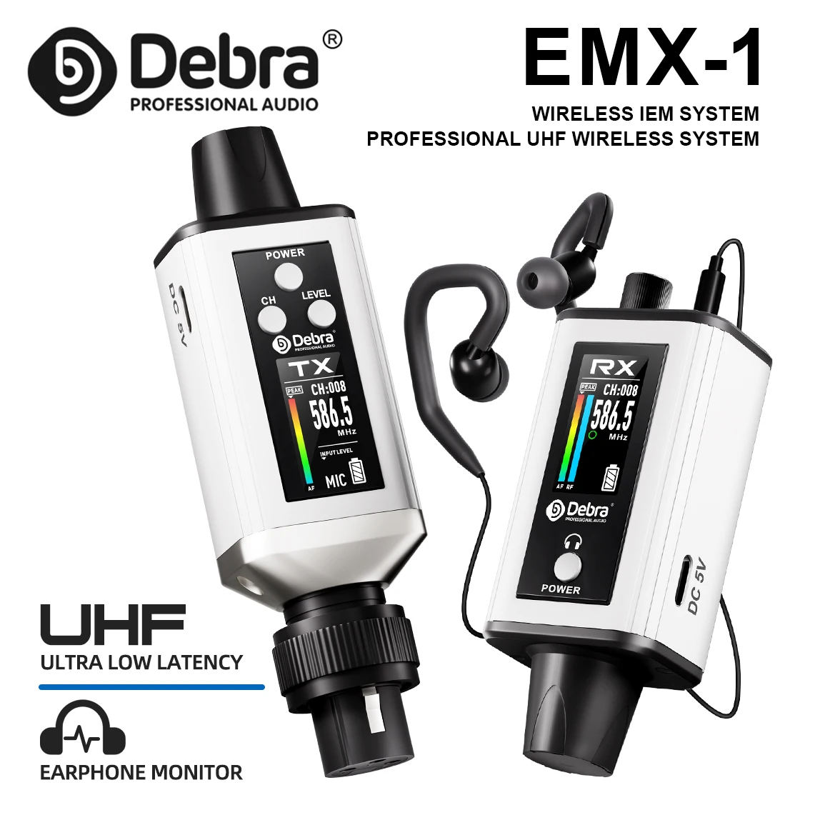 Беспроводная система мониторинга Debra EMX-1 UHF, портативная перезаряжаемая беспроводная система, идеально подходит для сценических выступлений и барабанщиков
Беспроводная система мониторинга Debra EMX-1 UHF, портативная перезаряжаемая беспроводная система, идеально подходит для сценических выступлений и барабанщиков