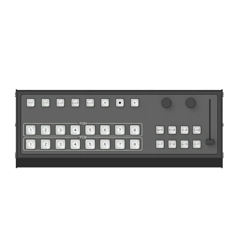 2026 8-channels PVM PGM Video Switcher Mixer USB T-bar Broadcast Control Live Production Vmix Keyboard Controller With Tally Lig
2026 8-channels PVM PGM Video Switcher Mixer USB T-bar Broadcast Control Live Production Vmix Keyboard Controller With Tally Lig