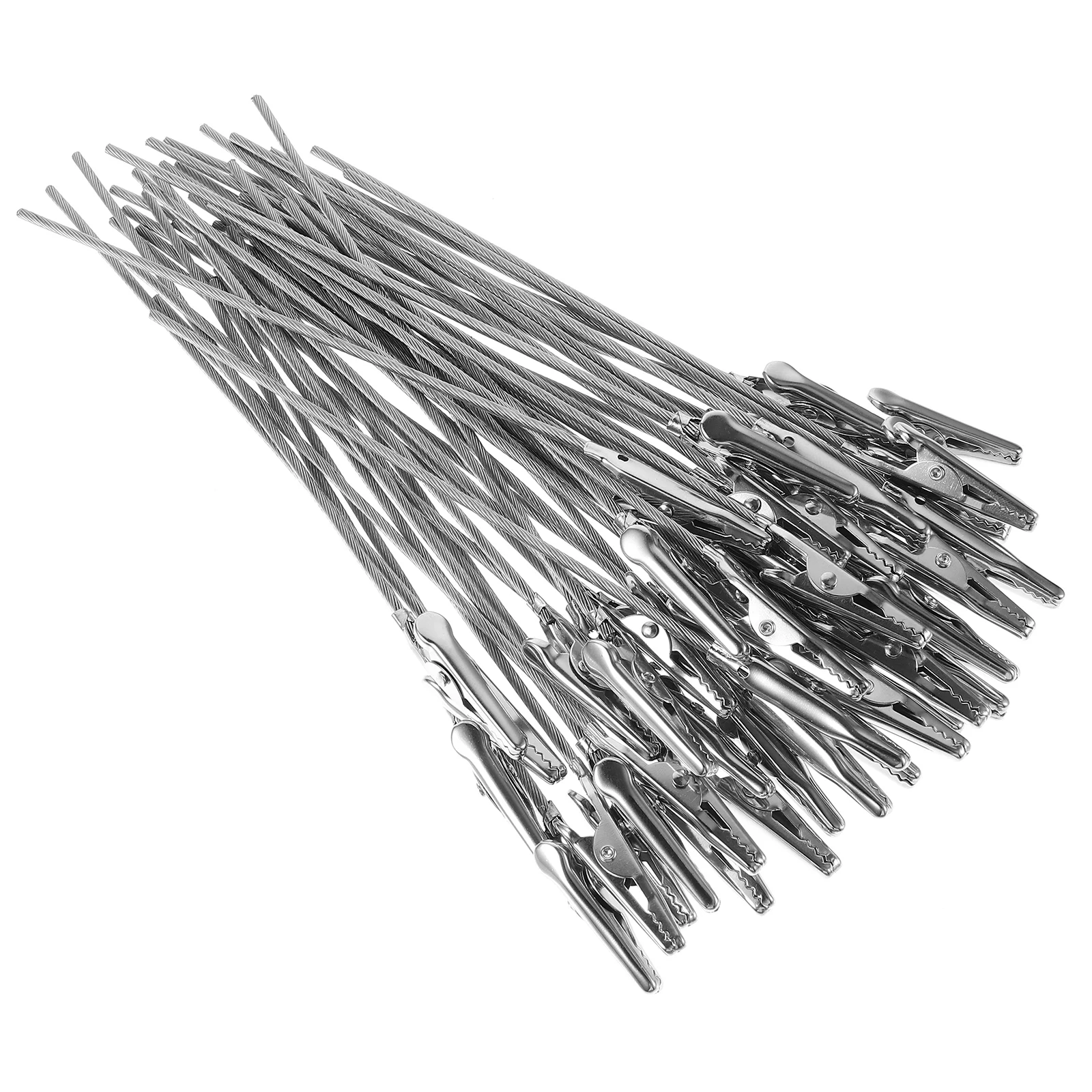 50 Pcs Wire Rope Clamps 15cm Stainless Steel Alligator Clips for Crafts Office Memo Photo Card Table Number Holder
50 Pcs Wire Rope Clamps 15cm Stainless Steel Alligator Clips for Crafts Office Memo Photo Card Table Number Holder