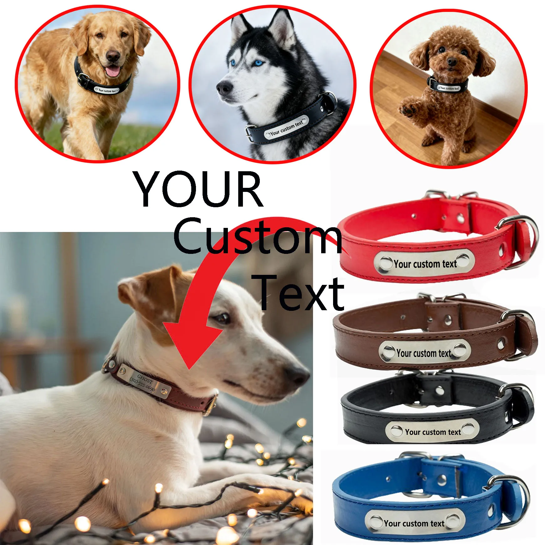 Custom Leather Pet Collars Personalized Engraved Pet Collars Cute Pet Collars to Prevent Lost Pets Creative Pet Accessories
Custom Leather Pet Collars Personalized Engraved Pet Collars Cute Pet Collars to Prevent Lost Pets Creative Pet Accessories