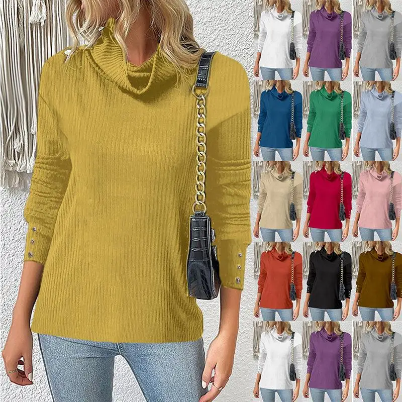 Модный вязаный свитер с высоким вырезом, женская толстовка с капюшоном, прямые штаны, цельный, из полиэфирного волокна, чистый цвет, осенний сезон
Модный вязаный свитер с высоким вырезом, женская толстовка с капюшоном, прямые штаны, цельный, из полиэфирного волокна, чистый цвет, осенний сезон