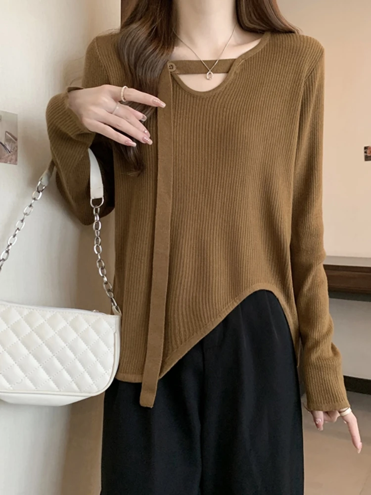Women's Knitted Hollow out Base Layer Top Shoulder Baring Belly Covering Oversized Loose Fit Regular Sleeve Long Sleeve V Neck
Women's Knitted Hollow out Base Layer Top Shoulder Baring Belly Covering Oversized Loose Fit Regular Sleeve Long Sleeve V Neck