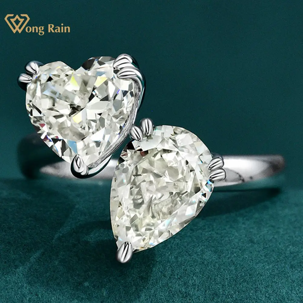 Wong Rain, стерлинговое серебро 925 пробы, измельченное ледяное сердце, груша, цвет G, сапфир, драгоценный камень, регулируемое кольцо для женщин, ювелирные изделия, подарки
Wong Rain, стерлинговое серебро 925 пробы, измельченное ледяное сердце, груша, цвет G, сапфир, драгоценный камень, регулируемое кольцо для женщин, ювелирные изделия, подарки