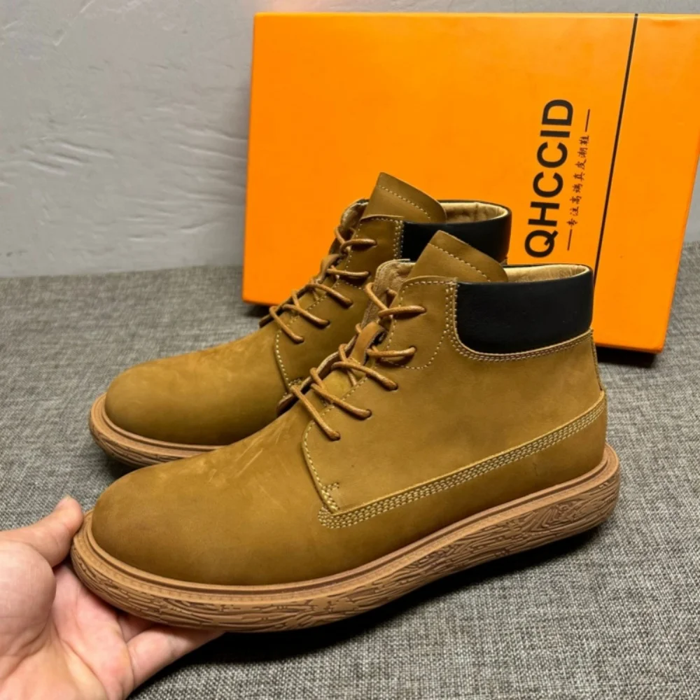 QHCCID European Station High-Top Leather Men's Fashion Casual Shoes Men's Trendy Short Boots
QHCCID European Station High-Top Leather Men's Fashion Casual Shoes Men's Trendy Short Boots