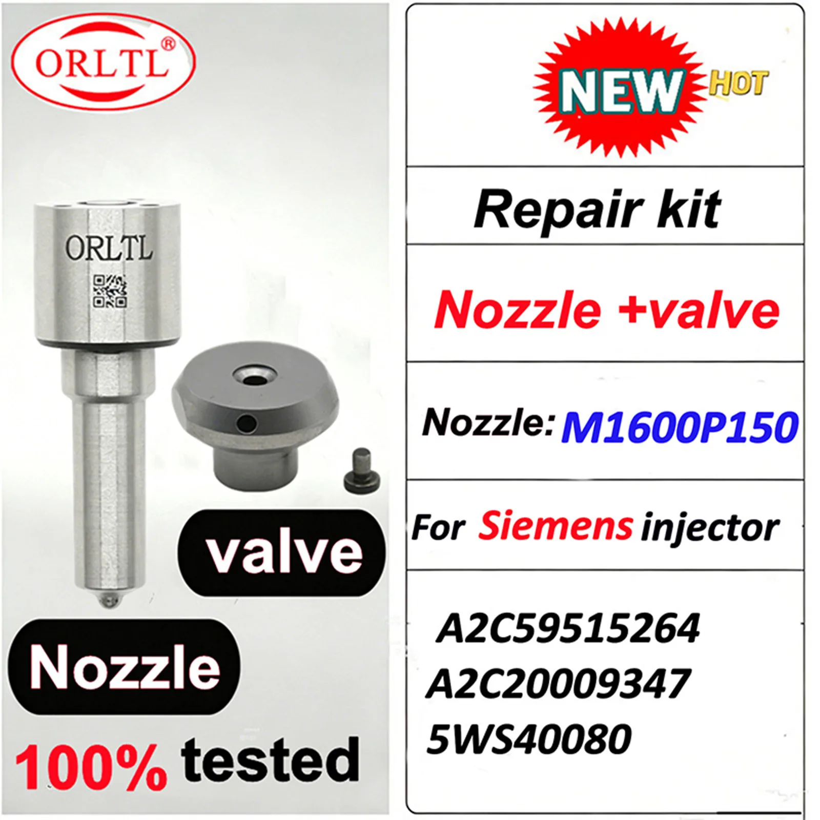 Nozzle M1600P150 DLLA150PM1600 ALLA150PM1600+valve Diesel Injector Repair Kit For FORD SIEMENS A2C59515264 5WS40080 A2C20009347
Nozzle M1600P150 DLLA150PM1600 ALLA150PM1600+valve Diesel Injector Repair Kit For FORD SIEMENS A2C59515264 5WS40080 A2C20009347