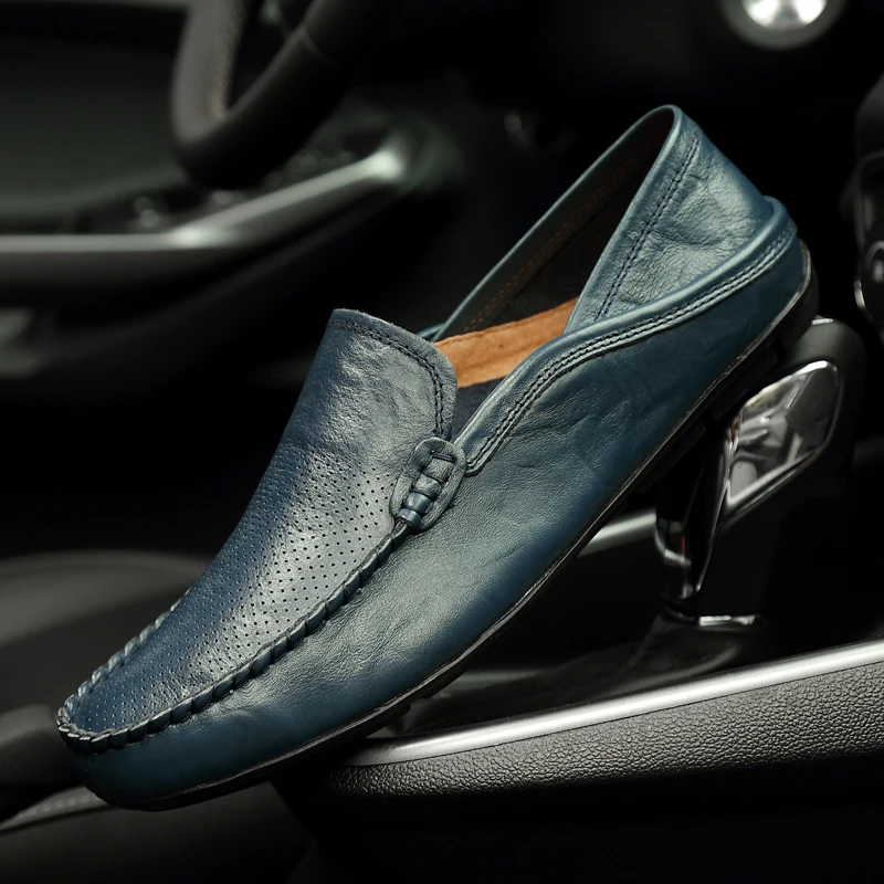 New Leather Men Casual Shoes Luxury Brand Black Formal Dress Shoes Designer Men Loafers Summer Breathable Slip on Driving Shoes
New Leather Men Casual Shoes Luxury Brand Black Formal Dress Shoes Designer Men Loafers Summer Breathable Slip on Driving Shoes