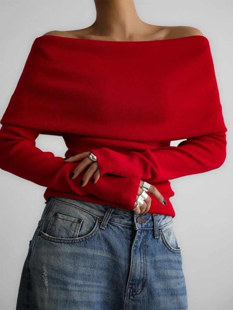 FDYOUI Solid Sweaters for Women 2025 Autumn Slash Neck Long Sleeve Slim Knitted Pullovers Ladies Sexy Off Shoulder Knitwear Tops
FDYOUI Solid Sweaters for Women 2025 Autumn Slash Neck Long Sleeve Slim Knitted Pullovers Ladies Sexy Off Shoulder Knitwear Tops