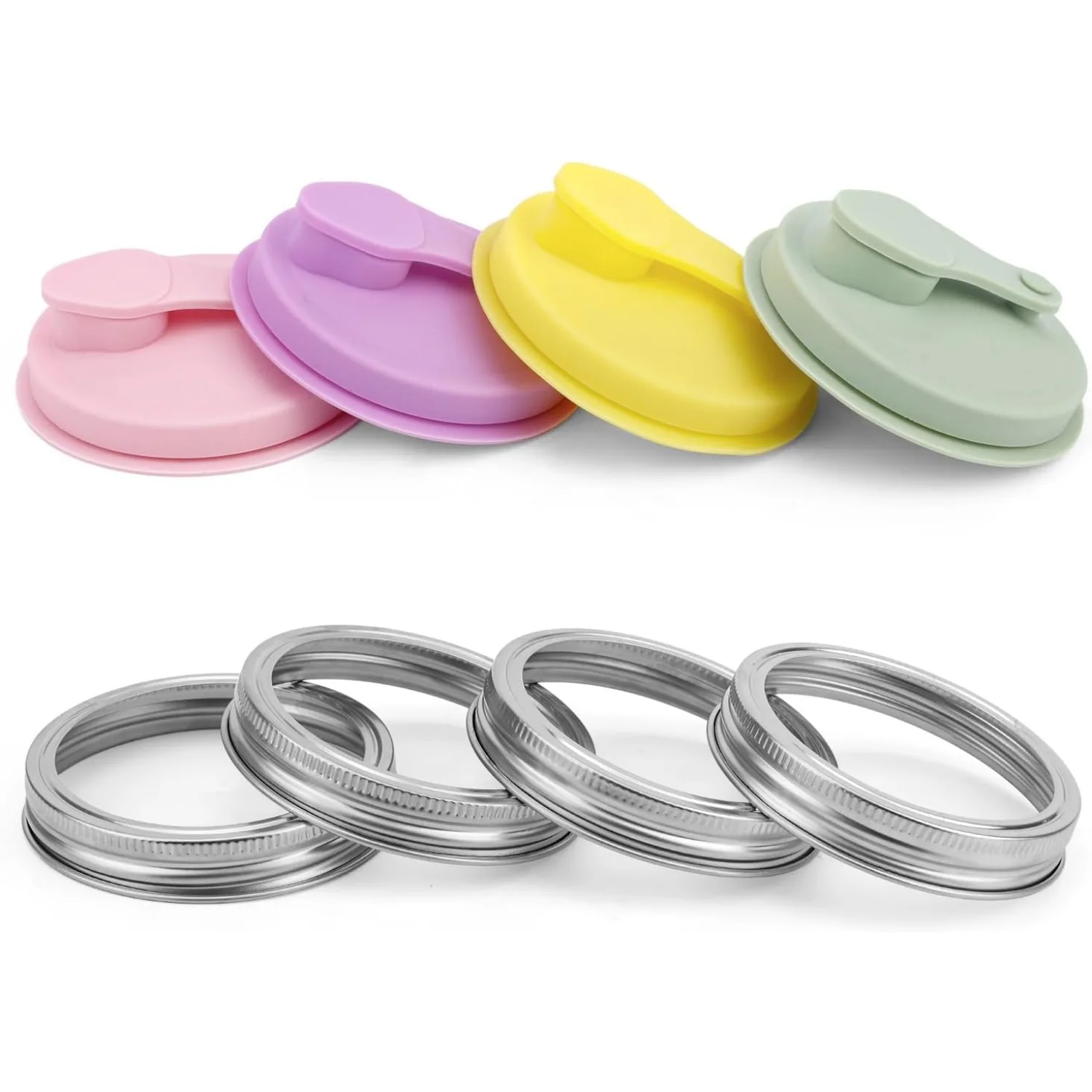1 pack 86mm wide mouth mason jar reusable drinking lid, wide mouth mason jar lid, mason jar accessories, mason jar drinking lid, silicone can lid, suitable for sauerkraut, kimchi, green pink purple yellow,
1 pack 86mm wide mouth mason jar reusable drinking lid, wide mouth mason jar lid, mason jar accessories, mason jar drinking lid, silicone can lid, suitable for sauerkraut, kimchi, green pink purple yellow,
