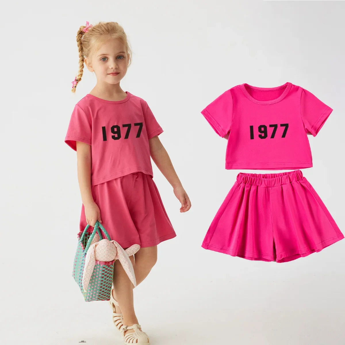Girls Fashion Short Sleeve Shorts Set Toddler Printed T-Shirt Elastic Waist Shorts 2pcs Daily Versatile Clothing 0-5Y
Girls Fashion Short Sleeve Shorts Set Toddler Printed T-Shirt Elastic Waist Shorts 2pcs Daily Versatile Clothing 0-5Y