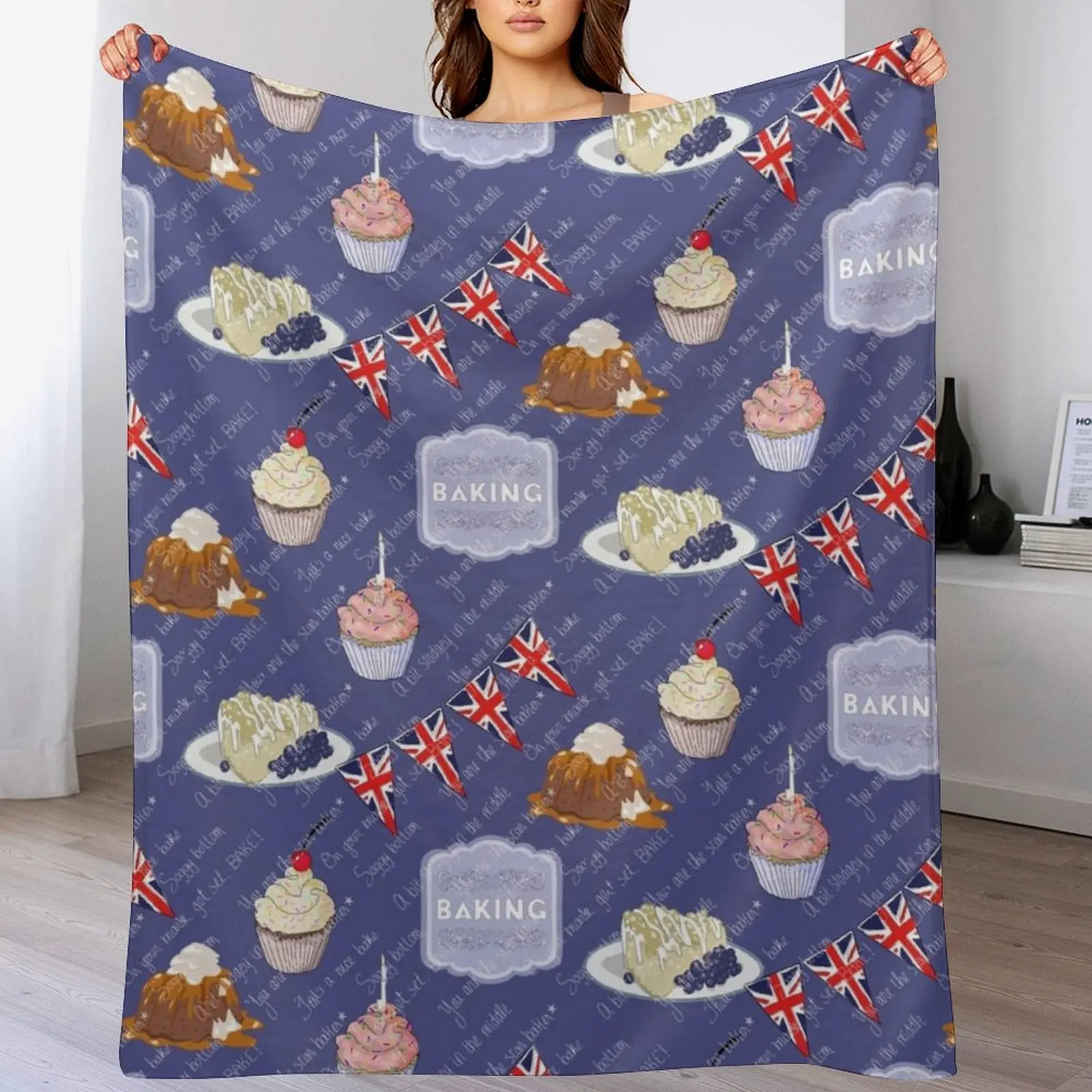 British Bake Show Throw Blanket Air Conditioner Soft Blanket for Office Home
British Bake Show Throw Blanket Air Conditioner Soft Blanket for Office Home