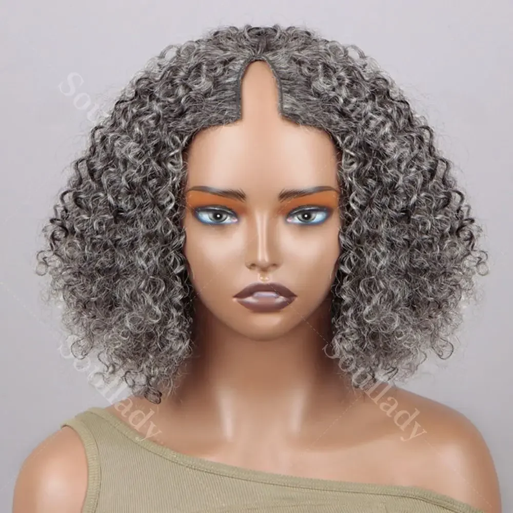 Silver Gray Salt and Pepper Jerry Curly V-Part Glueless Wigs 100% Real Human Hair Short Bob Wigs For Elegant Women Over 50
Silver Gray Salt and Pepper Jerry Curly V-Part Glueless Wigs 100% Real Human Hair Short Bob Wigs For Elegant Women Over 50