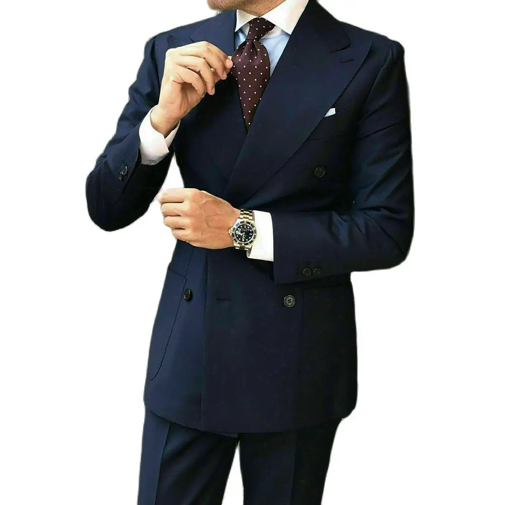 2 Piece Navy Blue Suits for Men Double Breasted Groom Tuxedos for Wedding Formal Prom Business Slim Fit Male Suit Costume Homme
2 Piece Navy Blue Suits for Men Double Breasted Groom Tuxedos for Wedding Formal Prom Business Slim Fit Male Suit Costume Homme