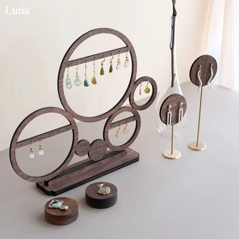 Walnut Veneer Multi-Round Earring Stand, Circular Hanging Holder for Jewelry Display, Store Counter Organizer & Photography Prop
Walnut Veneer Multi-Round Earring Stand, Circular Hanging Holder for Jewelry Display, Store Counter Organizer & Photography Prop