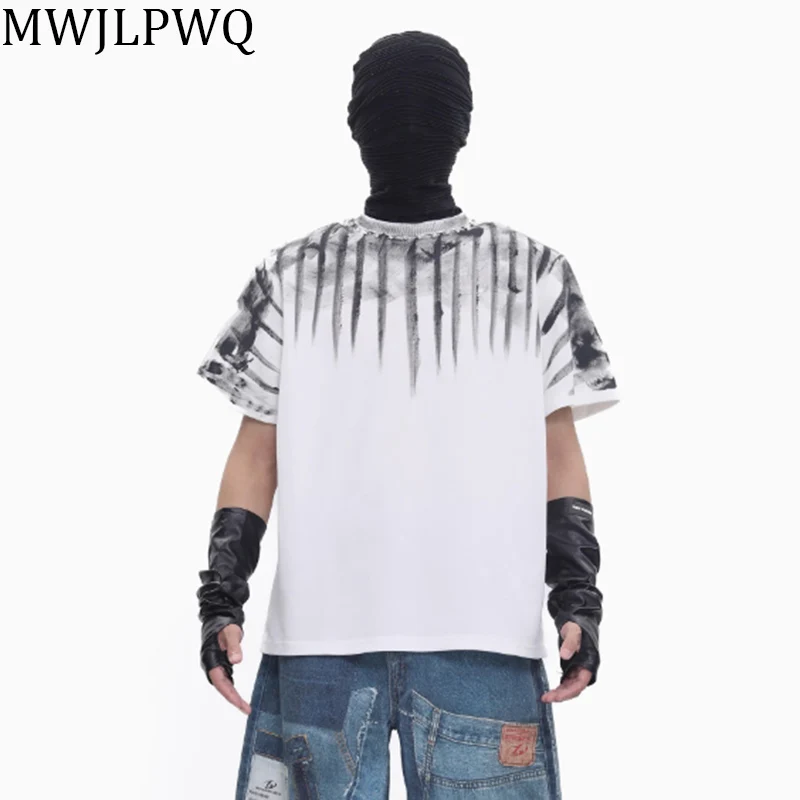 MWJLPWQ Hand Painted Tie Dyed Male T-shirts High Street Shoulder Pad Short Sleeve Round Collar Summer Loose New Tide Tops 010825
MWJLPWQ Hand Painted Tie Dyed Male T-shirts High Street Shoulder Pad Short Sleeve Round Collar Summer Loose New Tide Tops 010825