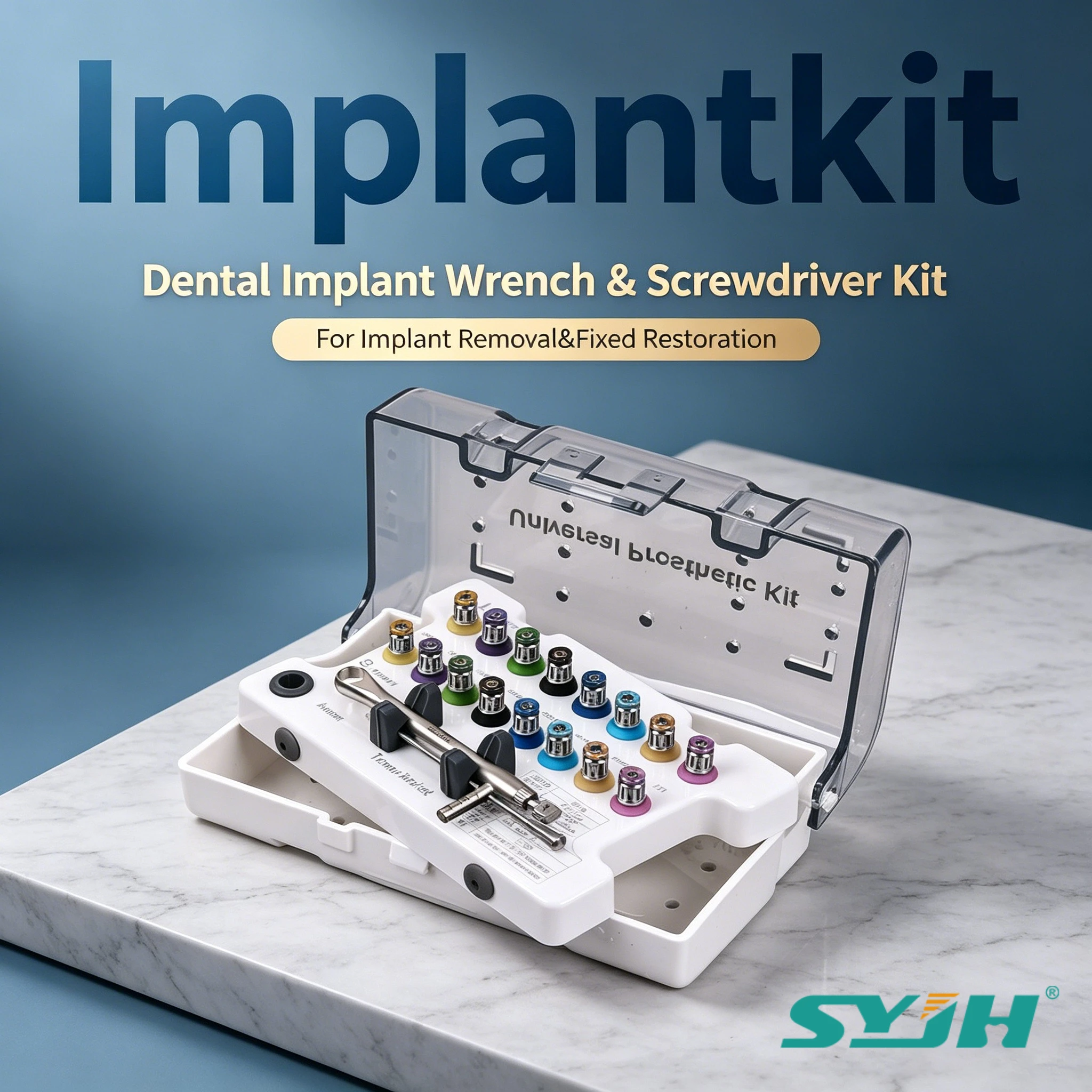 Professional Screwdriver Tools Dental SYJH Implant Torque Wrench Ratchet 10-70NCM with Drivers&Wrench Kit Prosthetic Instruments
Professional Screwdriver Tools Dental SYJH Implant Torque Wrench Ratchet 10-70NCM with Drivers&Wrench Kit Prosthetic Instruments