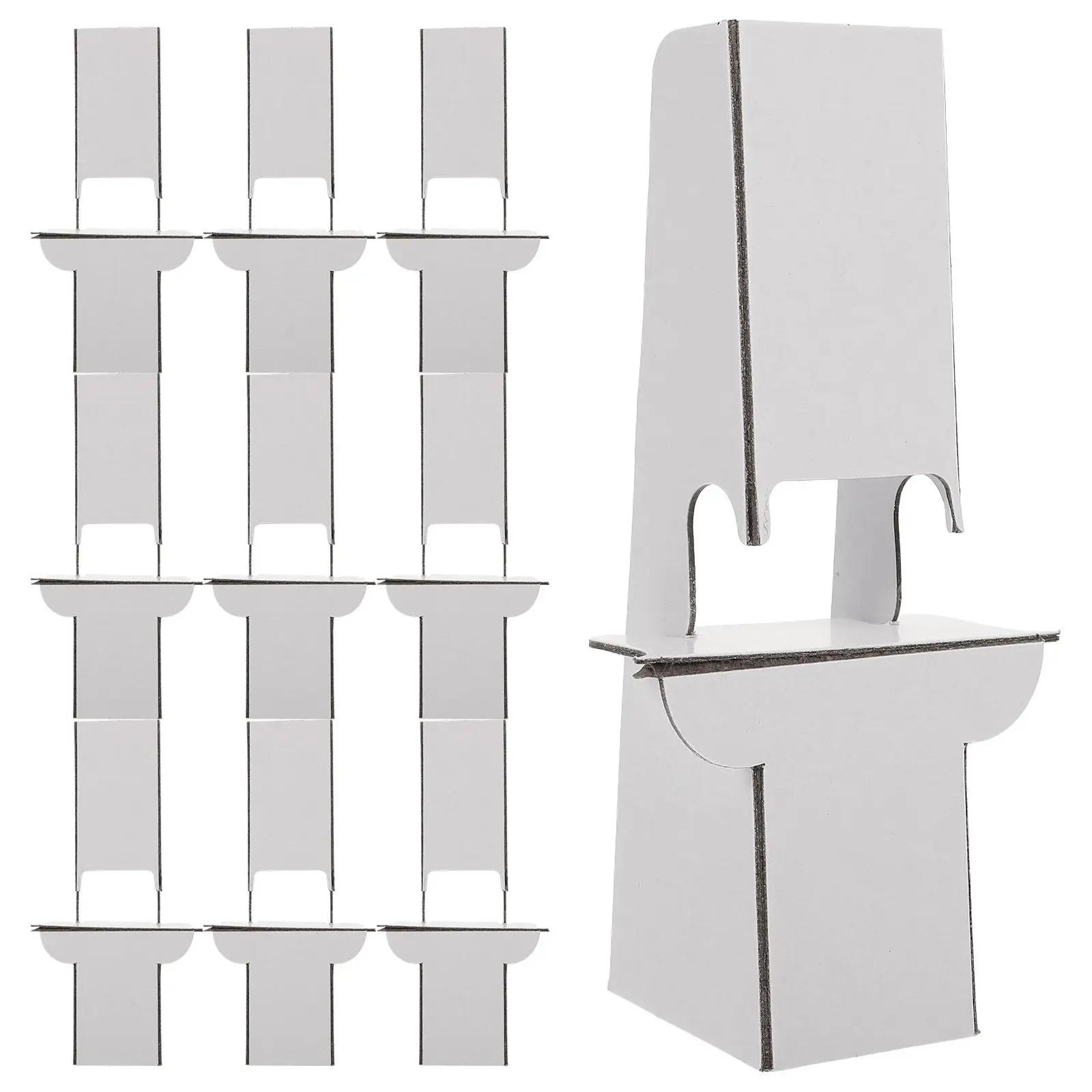 12 Pcs Cardboard Display Stands Easel Blank Backdrop for Sign Paper Painting Canvas Poster Frames Craft Storage Solution
12 Pcs Cardboard Display Stands Easel Blank Backdrop for Sign Paper Painting Canvas Poster Frames Craft Storage Solution