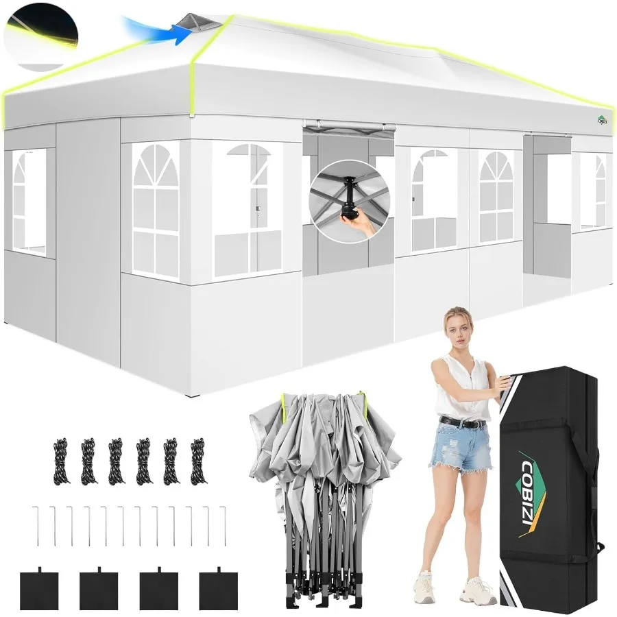 Всплывающая палатка с навесом 10x20 для мероприятий на открытом воздухе с 6 боковыми стенками, установка одним нажатием, регулируемая высота, вентиляционные отверстия, водонепроницаемая UPF50 + Protec
Всплывающая палатка с навесом 10x20 для мероприятий на открытом воздухе с 6 боковыми стенками, установка одним нажатием, регулируемая высота, вентиляционные отверстия, водонепроницаемая UPF50 + Protec