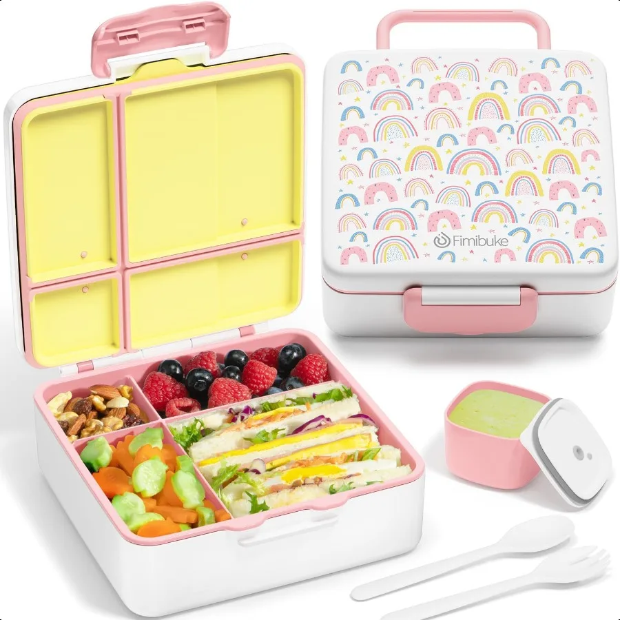 Bento Lunch Box for Leak Proof Toddler Bento Box with 4 Compartments BPA Free Dishwasher Safe Lunch Container with Utensils Ide
Bento Lunch Box for Leak Proof Toddler Bento Box with 4 Compartments BPA Free Dishwasher Safe Lunch Container with Utensils Ide