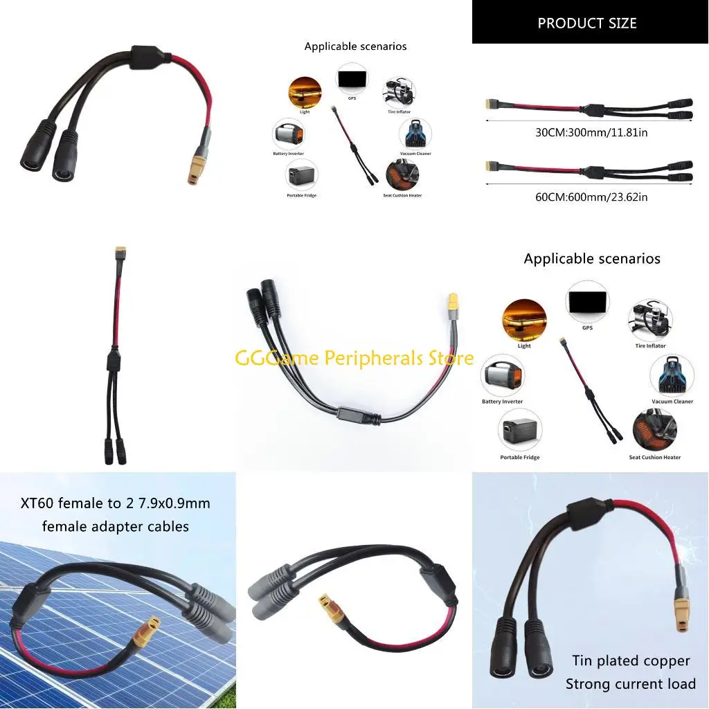 U55B XT60 to Double DC8mm 7.9x0.9mm Female Cable for Efficient Power Transfer in Solar Application
U55B XT60 to Double DC8mm 7.9x0.9mm Female Cable for Efficient Power Transfer in Solar Application