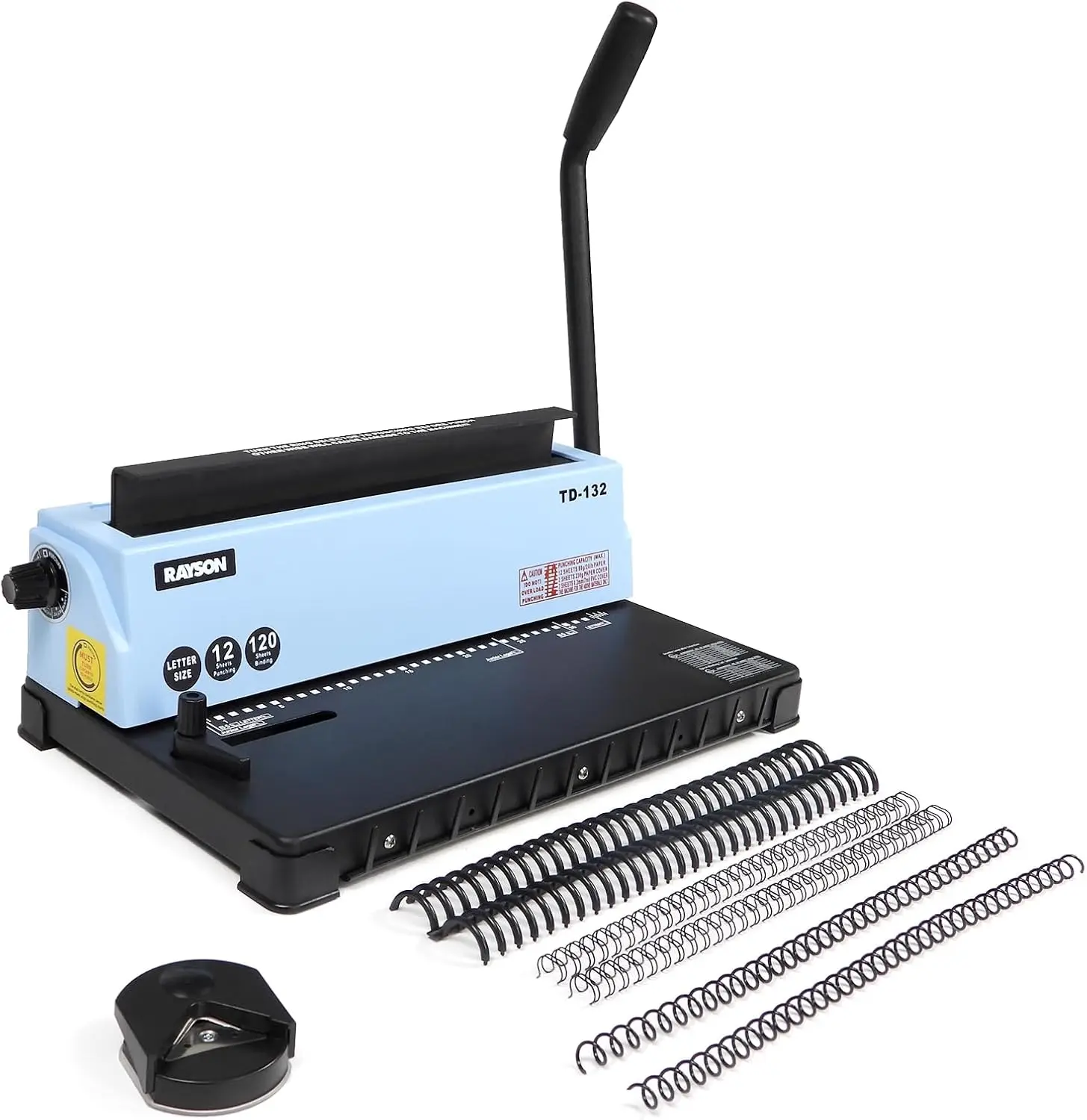 32-Hole Wire Binding Machine, 3:1 Pitch Manual Spiral Coil Binder, Punches 12 Sheets, Binds 120 Sheets, Heavy Duty Metal
32-Hole Wire Binding Machine, 3:1 Pitch Manual Spiral Coil Binder, Punches 12 Sheets, Binds 120 Sheets, Heavy Duty Metal