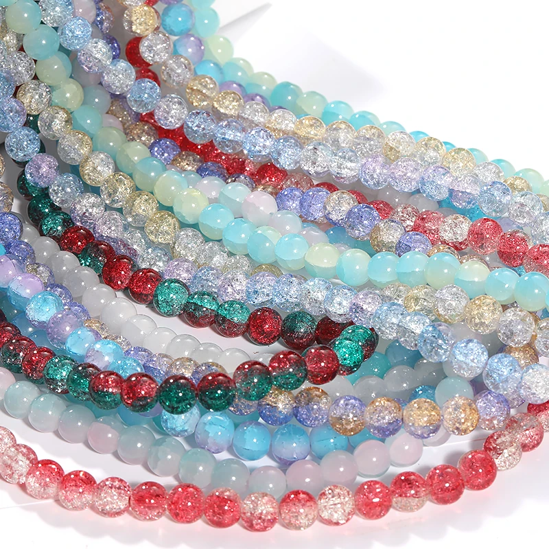10mm Clear Crackle Glass Beads Lampwork Round Loose Spacer Beads Craft Supplies for Bracelets Necklaces Jewelry Making
10mm Clear Crackle Glass Beads Lampwork Round Loose Spacer Beads Craft Supplies for Bracelets Necklaces Jewelry Making