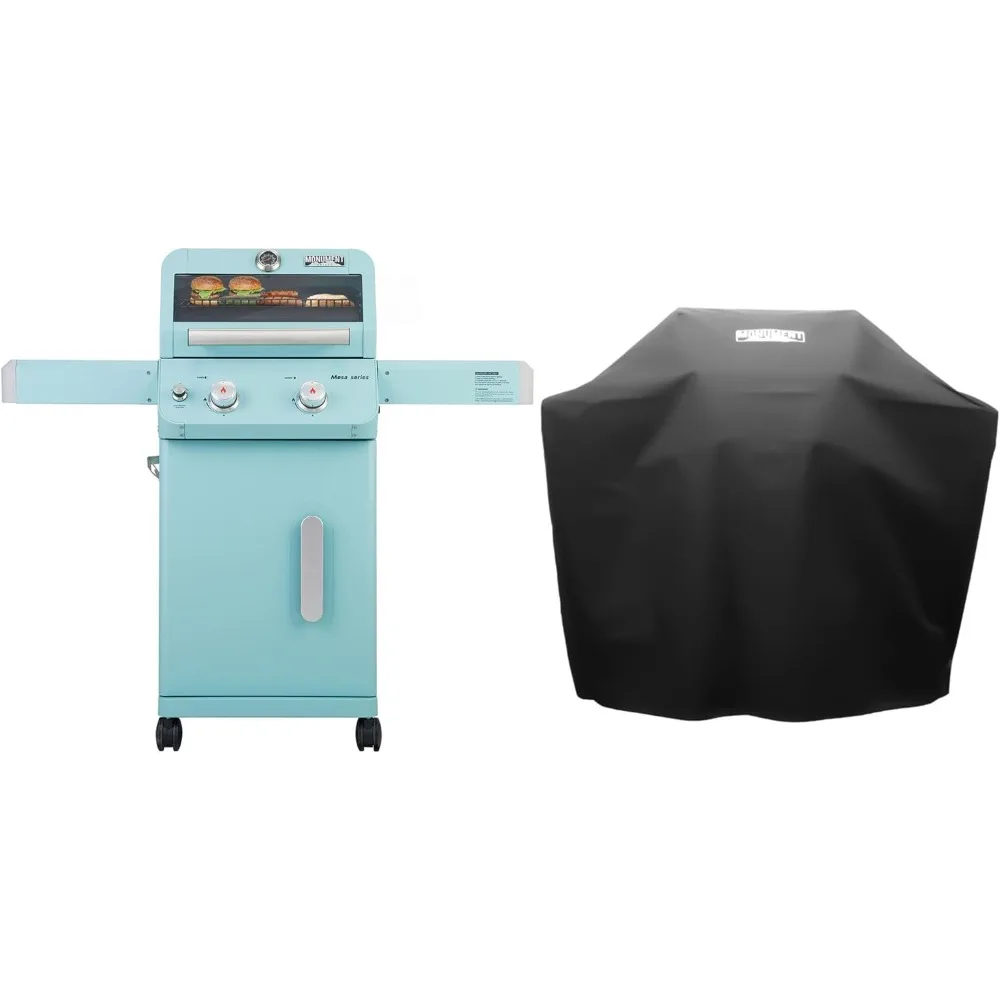 2-Burner Stainless Steel Liquid Propane Gas Patio Garden Barbecue Grill with Clearview® Lid, Knob Control and Two Foldable Shel
2-Burner Stainless Steel Liquid Propane Gas Patio Garden Barbecue Grill with Clearview® Lid, Knob Control and Two Foldable Shel