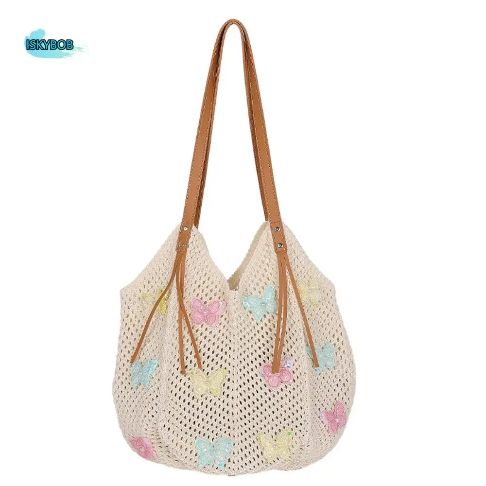 Cute Hollow Out Butterfly Knitting Bag Beach Handbag Bohemian Style Beach Bag Tote Bag Large Capacity Hollow Shoulder Bag Summer
Cute Hollow Out Butterfly Knitting Bag Beach Handbag Bohemian Style Beach Bag Tote Bag Large Capacity Hollow Shoulder Bag Summer
