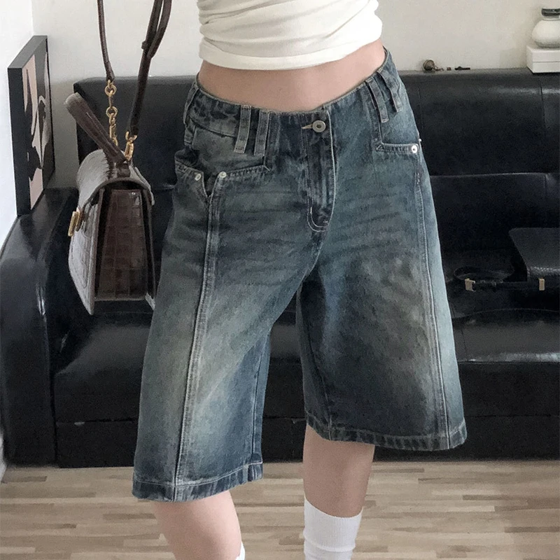 Y2K Vintage Baggy Denim Shorts Women Korean High Waist Wide Leg Jorts High Street Casual Oversize Straight Washed Denim Pants
Y2K Vintage Baggy Denim Shorts Women Korean High Waist Wide Leg Jorts High Street Casual Oversize Straight Washed Denim Pants