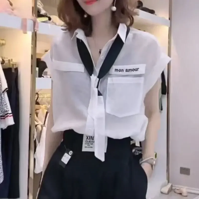 Office Lady Turn-down Collar Shirt Stylish Pockets Patchwork Female Clothing Elegant Drawstring Solid Color Loose Blouse ZL349
Office Lady Turn-down Collar Shirt Stylish Pockets Patchwork Female Clothing Elegant Drawstring Solid Color Loose Blouse ZL349