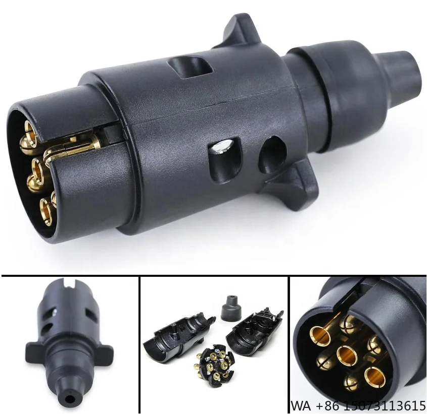 7-контактный большой круглый разъем для прицепа, 7-контактный разъем для подключения, пластиковый 7-полюсный задний фонарь для автомобиля на колесах, лодки
7-контактный большой круглый разъем для прицепа, 7-контактный разъем для подключения, пластиковый 7-полюсный задний фонарь для автомобиля на колесах, лодки