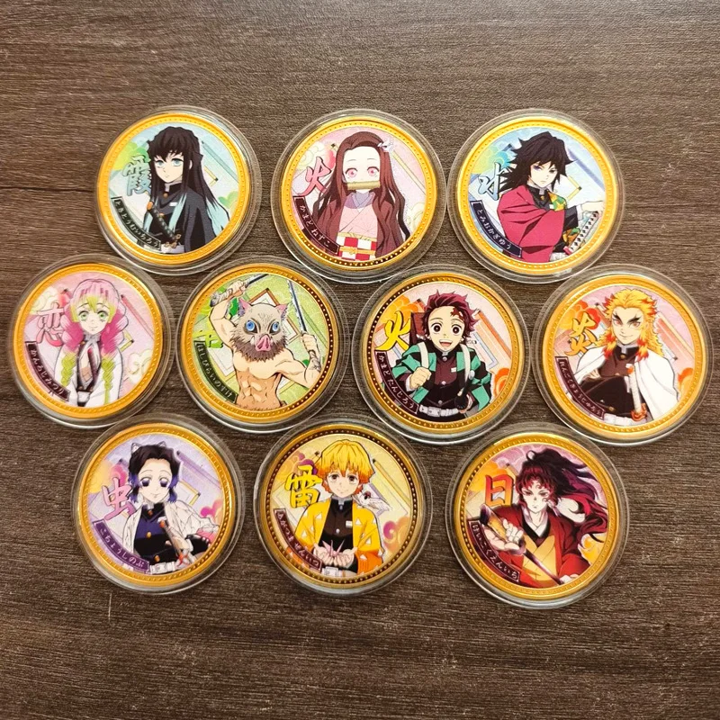 40mm Demon Slayers Color Commemorative Coin Cartoon Anime Merchandise Mini Coin Medal Craft Collection Gift Decorative Supplies
40mm Demon Slayers Color Commemorative Coin Cartoon Anime Merchandise Mini Coin Medal Craft Collection Gift Decorative Supplies