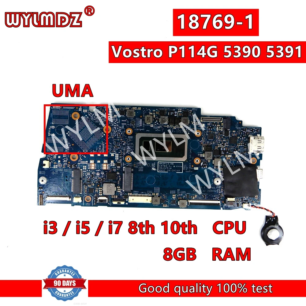 18769-1 i5/i7 8-й 10-й центральный процессор для Dell Vostro P114G 5390 5391 CN 0V61H1 05V5NC 0H3JXX материнская плата для ноутбука 100%
18769-1 i5/i7 8-й 10-й центральный процессор для Dell Vostro P114G 5390 5391 CN 0V61H1 05V5NC 0H3JXX материнская плата для ноутбука 100%