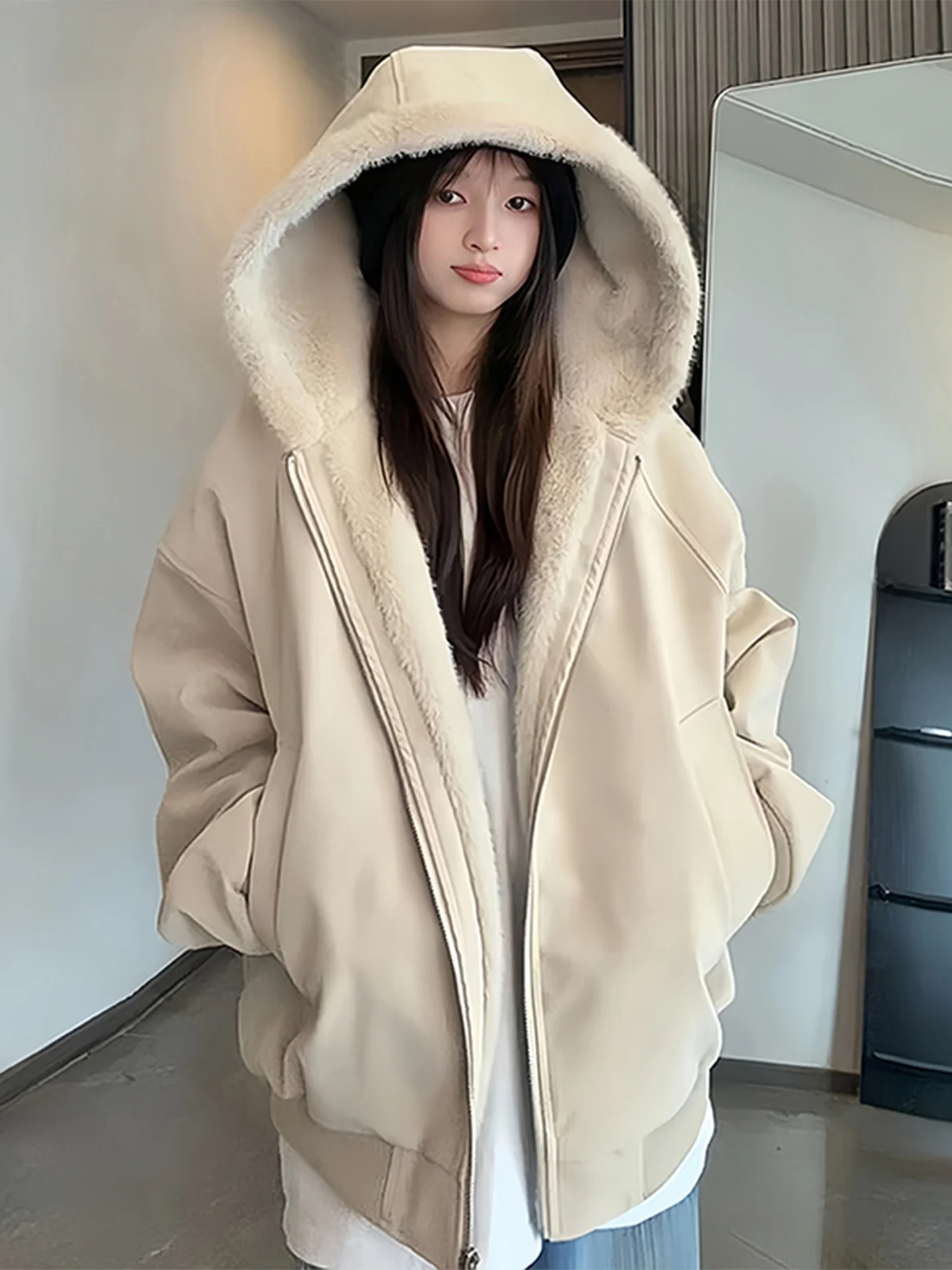 Men's Winter Thiened PU Leather Cotton Jaet Hooded Fce Lined ort Sle Faion Brand Casual Youth Culture
Men's Winter Thiened PU Leather Cotton Jaet Hooded Fce Lined ort Sle Faion Brand Casual Youth Culture