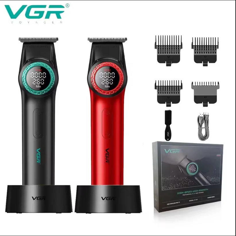 Профессиональный триммер для волос VGR V-977 с USB-зарядкой, беспроводной, с LED-дисплеем, электрический, с BLDC-мотором
Профессиональный триммер для волос VGR V-977 с USB-зарядкой, беспроводной, с LED-дисплеем, электрический, с BLDC-мотором